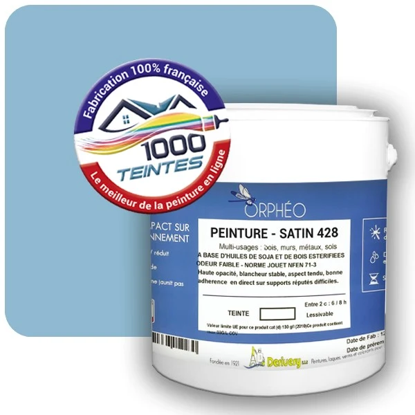Peinture Anticorrosion Natura Orphéo® Les Bleus (Mille Teintes E14-13) Intérieur/Extérieur SATIN