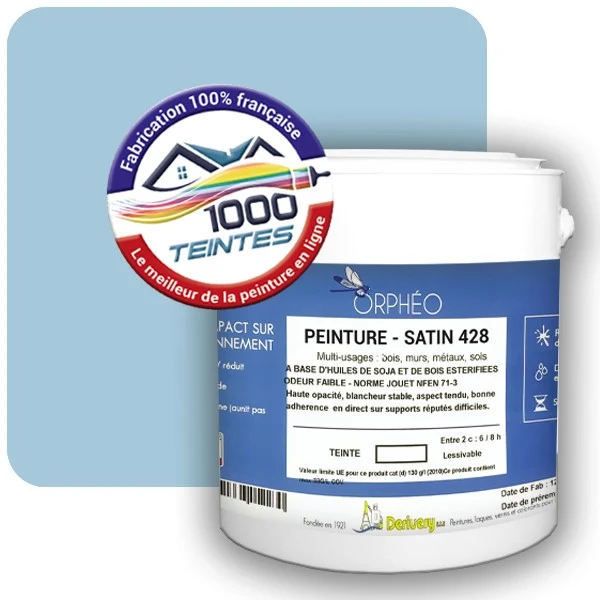 Peinture Anticorrosion Natura Orphéo® Les Bleus (Mille Teintes E14-12) Intérieur/Extérieur SATIN