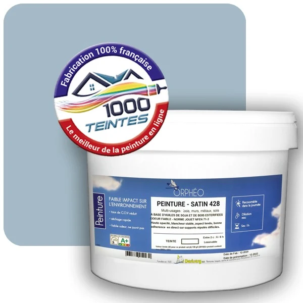 Peinture Anticorrosion Natura Orphéo® Les Bleus (Mille Teintes E13-58) Intérieur/Extérieur SATIN
