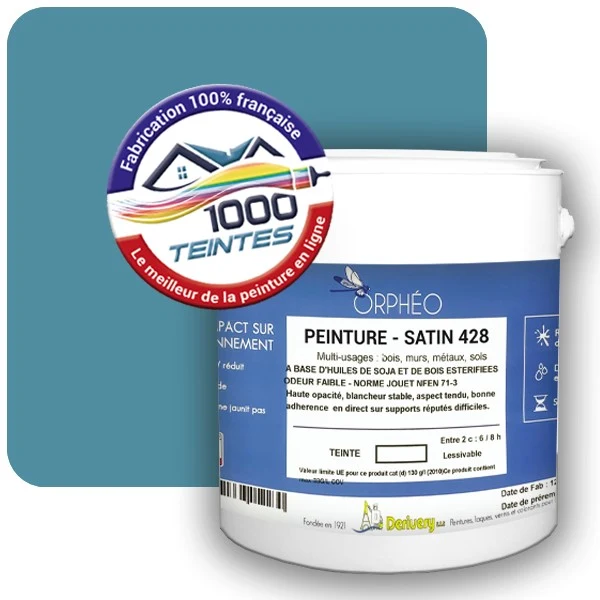 Peinture Anticorrosion Natura Orphéo® Les Bleus (Mille Teintes E13-49) Intérieur/Extérieur SATIN
