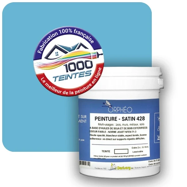 Peinture Anticorrosion Natura Orphéo® Les Bleus (Mille Teintes E13-43) Intérieur/Extérieur SATIN