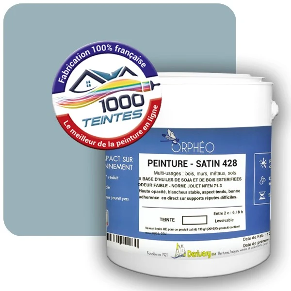 Peinture Anticorrosion Natura Orphéo® Les Bleus (Mille Teintes E13-38) Intérieur/Extérieur SATIN
