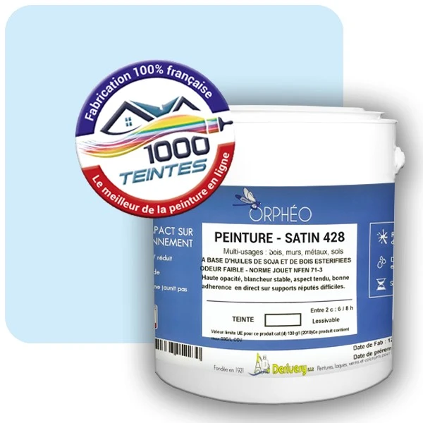 Peinture Anticorrosion Natura Orphéo® Les Bleus (Mille Teintes E13-22) Intérieur/Extérieur SATIN