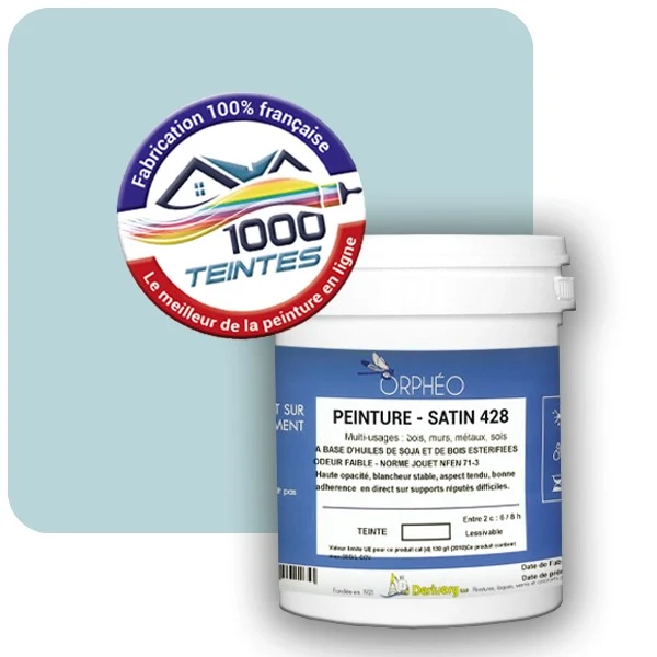 Peinture Anticorrosion Natura Orphéo® Les Bleus (Mille Teintes E13-12) Intérieur/Extérieur SATIN