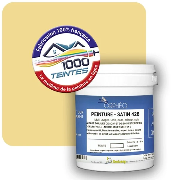 Peinture Anticorrosion Natura Orphéo® Les Jaunes (Mille Teintes E6-22) Intérieur/Extérieur SATIN