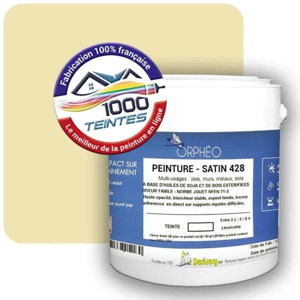 Peinture Anticorrosion Natura Orphéo® Les Jaunes (Mille Teintes E6-21) Intérieur/Extérieur SATIN