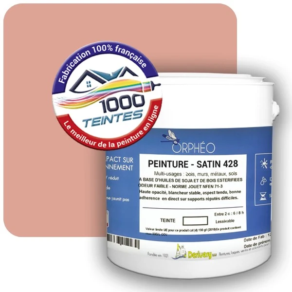 Peinture Anticorrosion Natura Orphéo® Les Rouges (Mille Teintes E3-32) Intérieur/Extérieur SATIN