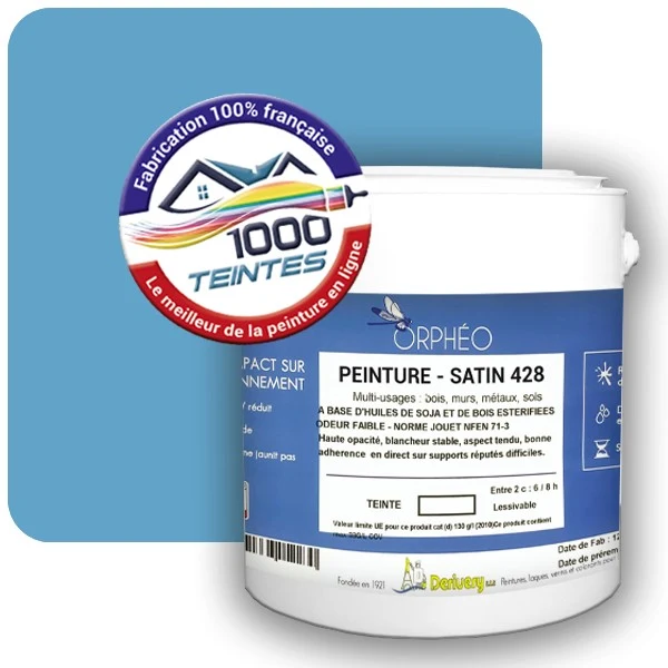 Peinture Anticorrosion Natura Orphéo® Les Bleus (Mille Teintes E14-9) Intérieur/Extérieur SATIN