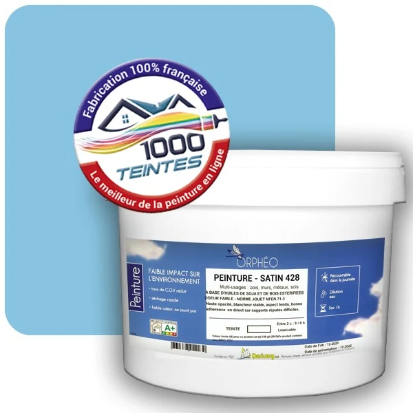 Peinture Anticorrosion Natura Orphéo® Les Bleus (Mille Teintes E14-8) Intérieur/Extérieur SATIN