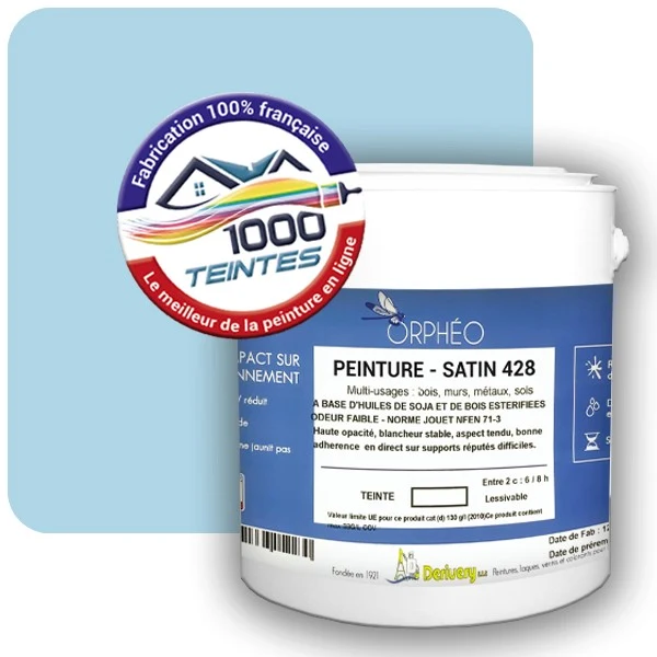 Peinture Anticorrosion Natura Orphéo® Les Bleus (Mille Teintes E14-7) Intérieur/Extérieur SATIN