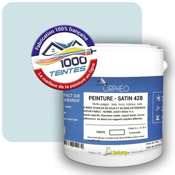 Peinture Anticorrosion Natura Orphéo® Les Bleus (Mille Teintes E14-6) Intérieur/Extérieur SATIN