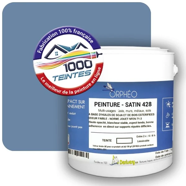 Peinture Anticorrosion Natura Orphéo® Les Bleus (Mille Teintes E14-54) Intérieur/Extérieur SATIN