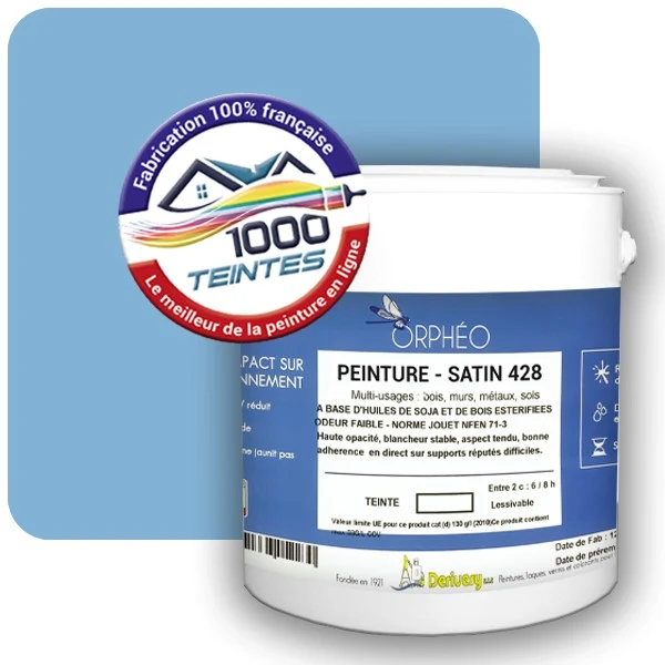 Peinture Anticorrosion Natura Orphéo® Les Bleus (Mille Teintes E14-48) Intérieur/Extérieur SATIN