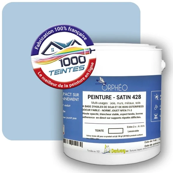 Peinture Anticorrosion Natura Orphéo® Les Bleus (Mille Teintes E14-47) Intérieur/Extérieur SATIN