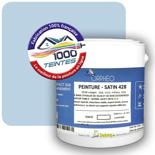Peinture Anticorrosion Natura Orphéo® Les Bleus (Mille Teintes E14-46) Intérieur/Extérieur SATIN