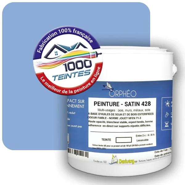 Peinture Anticorrosion Natura Orphéo® Les Bleus (Mille Teintes E14-43) Intérieur/Extérieur SATIN