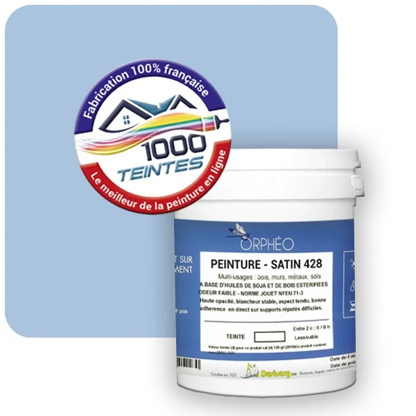 Peinture Anticorrosion Natura Orphéo® Les Bleus (Mille Teintes E14-42) Intérieur/Extérieur SATIN