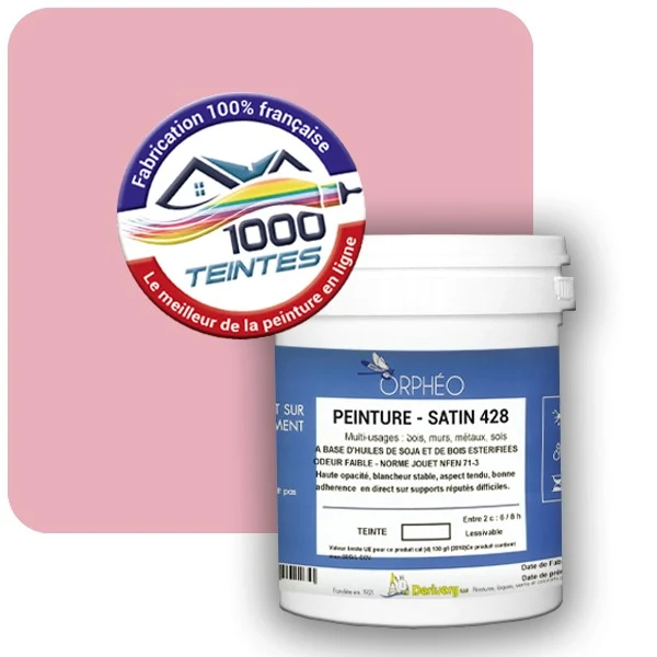 Peinture Anticorrosion Natura Orphéo® Les Roses (Mille Teintes E1-43) Intérieur/Extérieur SATIN