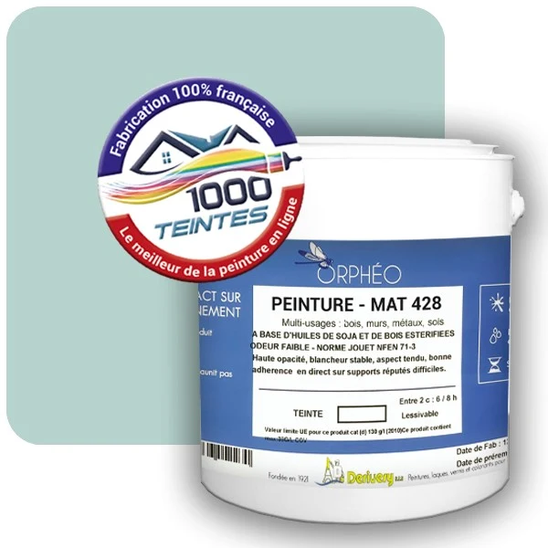 Peinture Anticorrosion Natura Orphéo® Pierre de Volvic (Couleurs de France 458-2301-15) Intérieur/Extérieur MAT