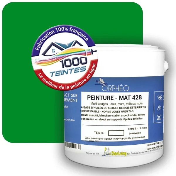 Peinture Anticorrosion Natura Orphéo® Vert Pur (RAL Classic 6037) Intérieur/Extérieur MAT
