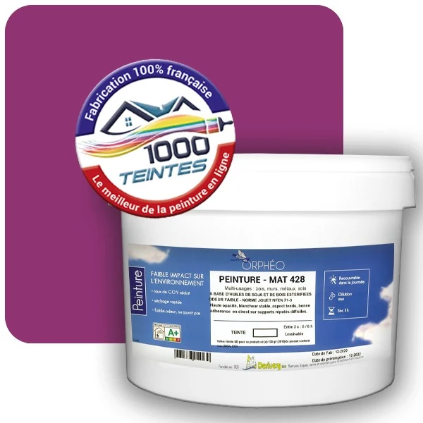 Peinture Anticorrosion Natura Orphéo® Pourpre Signalisation (RAL Classic 4006) Intérieur/Extérieur MAT
