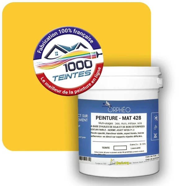 Peinture Anticorrosion Natura Orphéo® Jaune Zinc (RAL Classic 1018) Intérieur/Extérieur MAT