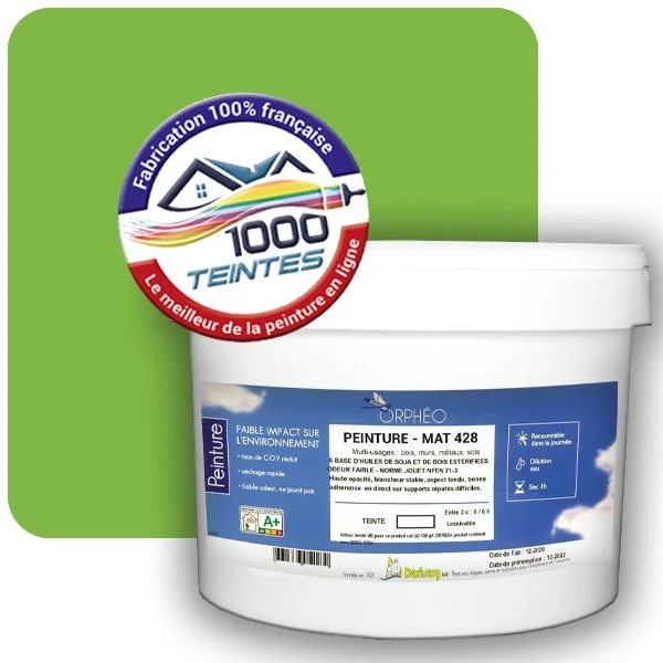 Peinture Anticorrosion Natura Orphéo® Les Verts (Mille Teintes E10-24) Intérieur/Extérieur MAT