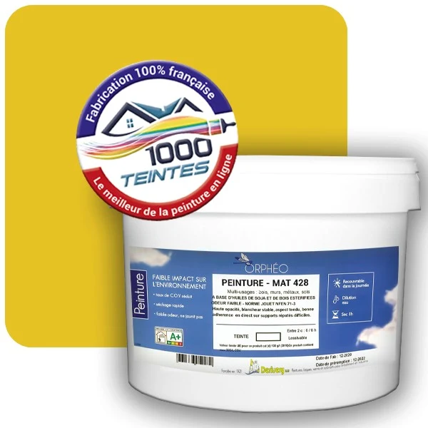 Peinture Anticorrosion Natura Orphéo® Les Jaunes (Mille Teintes E8-5) Intérieur/Extérieur MAT