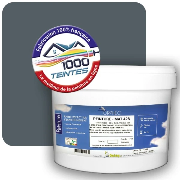 Peinture Anticorrosion Natura Orphéo® Les Bleus pleins (Mille Teintes E25-80) Intérieur/Extérieur MAT