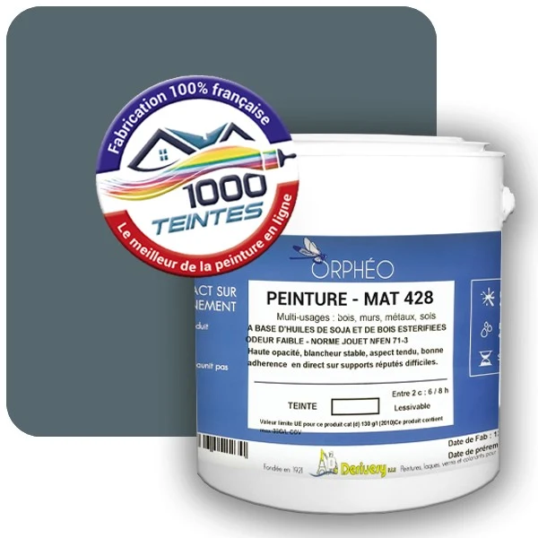 Peinture Anticorrosion Natura Orphéo® Les Bleus pleins (Mille Teintes E25-79) Intérieur/Extérieur MAT