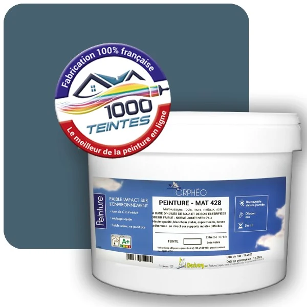 Peinture Anticorrosion Natura Orphéo® Les Bleus pleins (Mille Teintes E25-78) Intérieur/Extérieur MAT