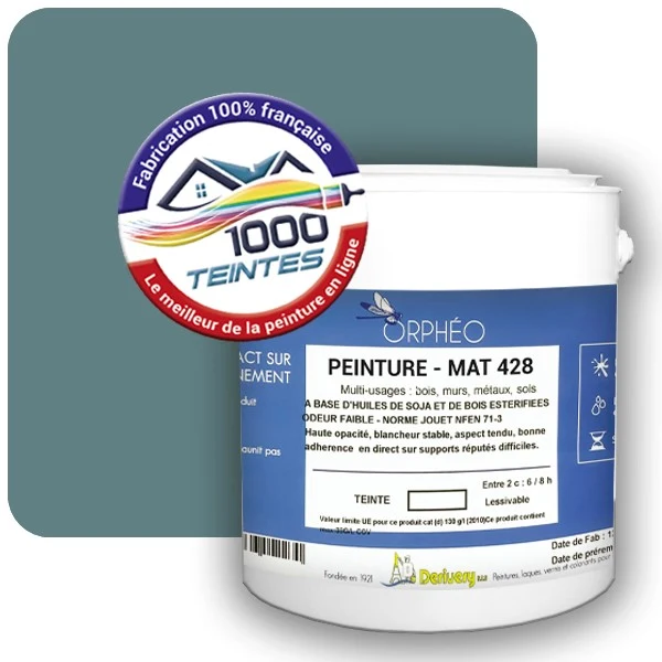Peinture Anticorrosion Natura Orphéo® Les Bleus pleins (Mille Teintes E25-76) Intérieur/Extérieur MAT