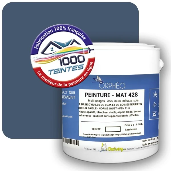 Peinture Anticorrosion Natura Orphéo® Les Bleus pleins (Mille Teintes E25-75) Intérieur/Extérieur MAT