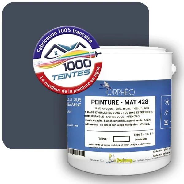Peinture Anticorrosion Natura Orphéo® Les Bleus pleins (Mille Teintes E25-54) Intérieur/Extérieur MAT