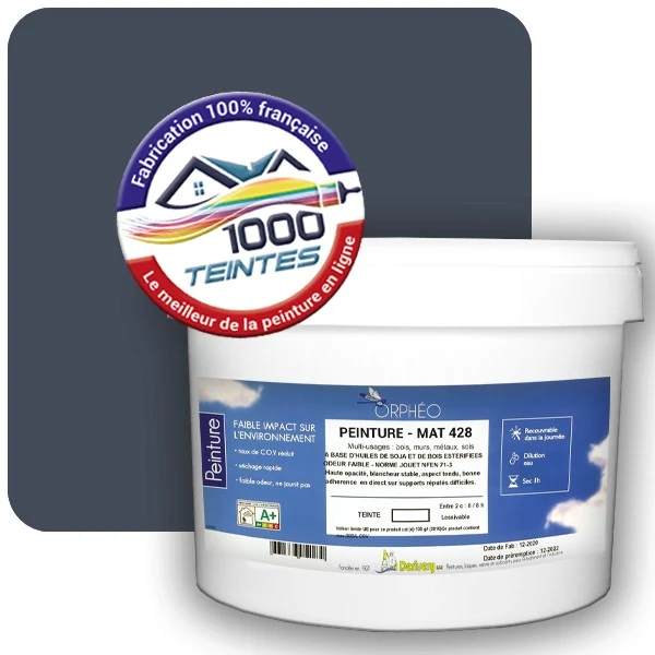 Peinture Anticorrosion Natura Orphéo® Les Bleus pleins (Mille Teintes E25-54) Intérieur/Extérieur MAT
