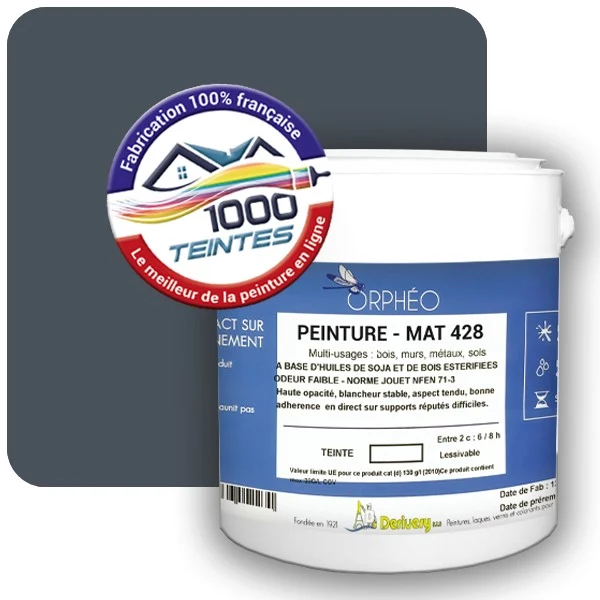 Peinture Anticorrosion Natura Orphéo® Les Bleus pleins (Mille Teintes E25-53) Intérieur/Extérieur MAT
