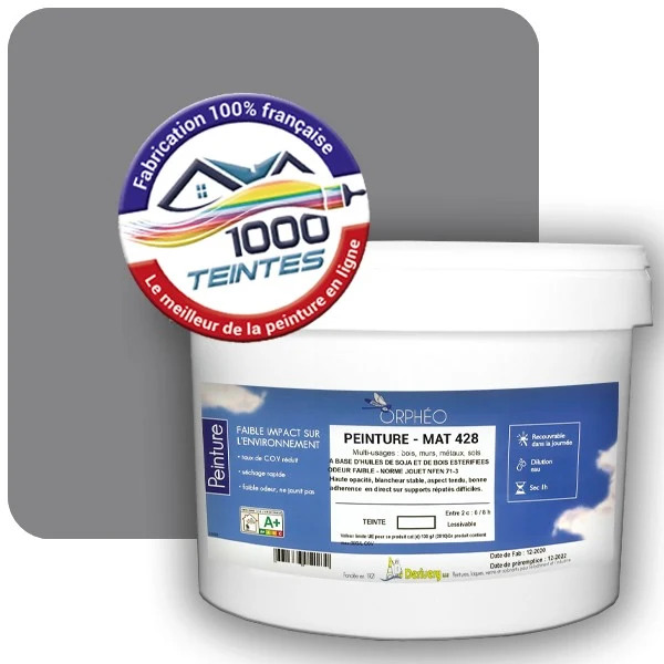 Peinture Anticorrosion Natura Orphéo® Les Bleus pleins (Mille Teintes E25-47) Intérieur/Extérieur MAT