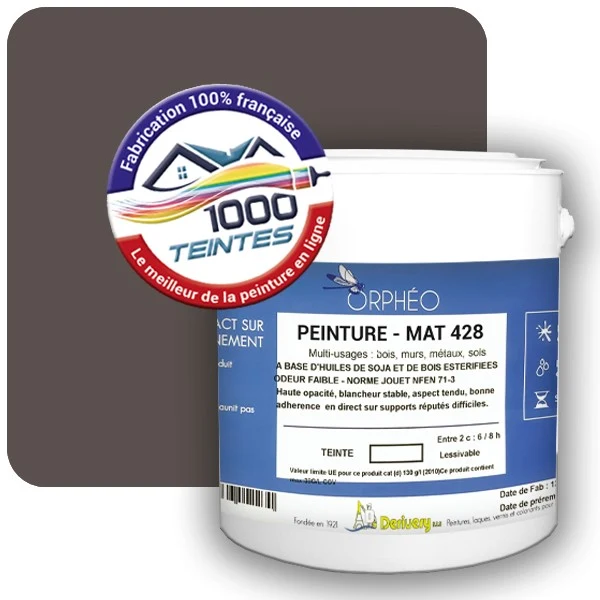 Peinture Anticorrosion Natura Orphéo® Les Bruns pleins (Mille Teintes E25-44) Intérieur/Extérieur MAT