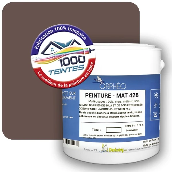 Peinture Anticorrosion Natura Orphéo® Les Bruns pleins (Mille Teintes E25-35) Intérieur/Extérieur MAT