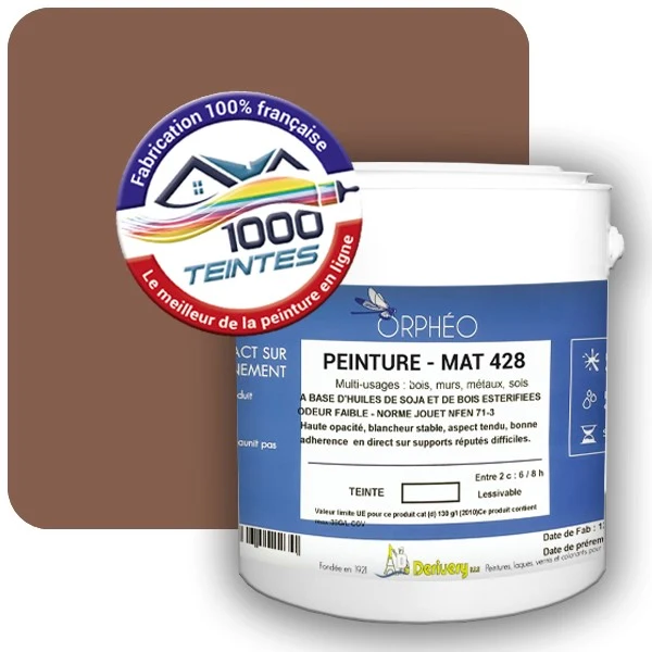 Peinture Anticorrosion Natura Orphéo® Les Bruns pleins (Mille Teintes E25-33) Intérieur/Extérieur MAT