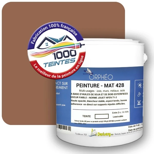 Peinture Anticorrosion Natura Orphéo® Les Bruns pleins (Mille Teintes E25-31) Intérieur/Extérieur MAT