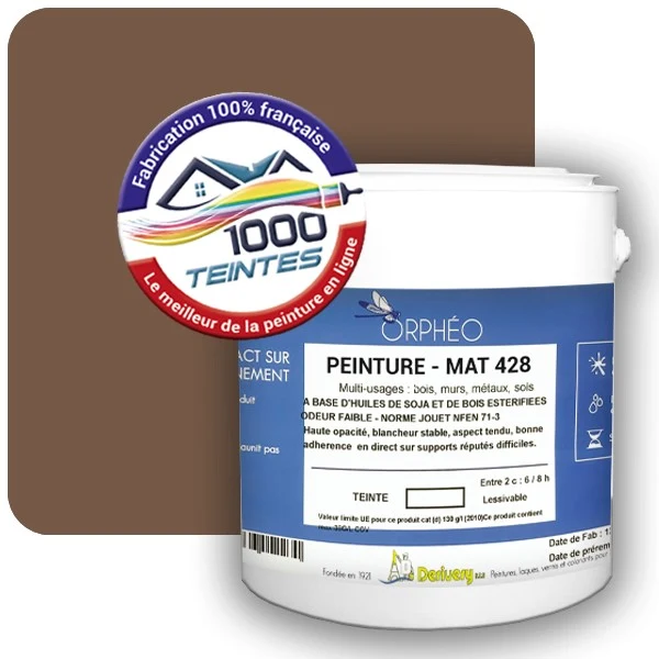 Peinture Anticorrosion Natura Orphéo® Les Bruns pleins (Mille Teintes E25-26) Intérieur/Extérieur MAT