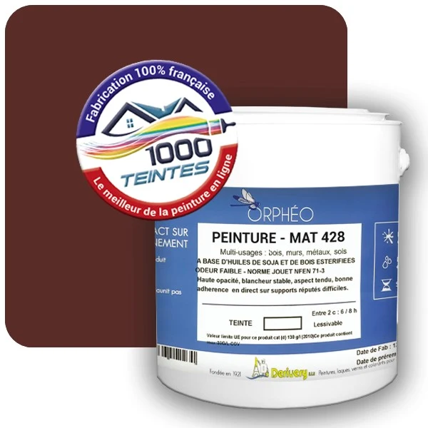 Peinture Anticorrosion Natura Orphéo® Les Bruns pleins (Mille Teintes E25-25) Intérieur/Extérieur MAT