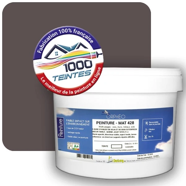 Peinture Anticorrosion Natura Orphéo® Les Rouges pleins (Mille Teintes E25-20) Intérieur/Extérieur MAT