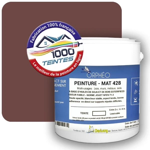Peinture Anticorrosion Natura Orphéo® Les Rouges pleins (Mille Teintes E25-14) Intérieur/Extérieur MAT