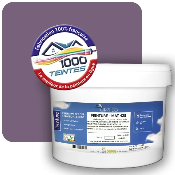 Peinture Anticorrosion Natura Orphéo® Les Violets (Mille Teintes E15-55) Intérieur/Extérieur MAT