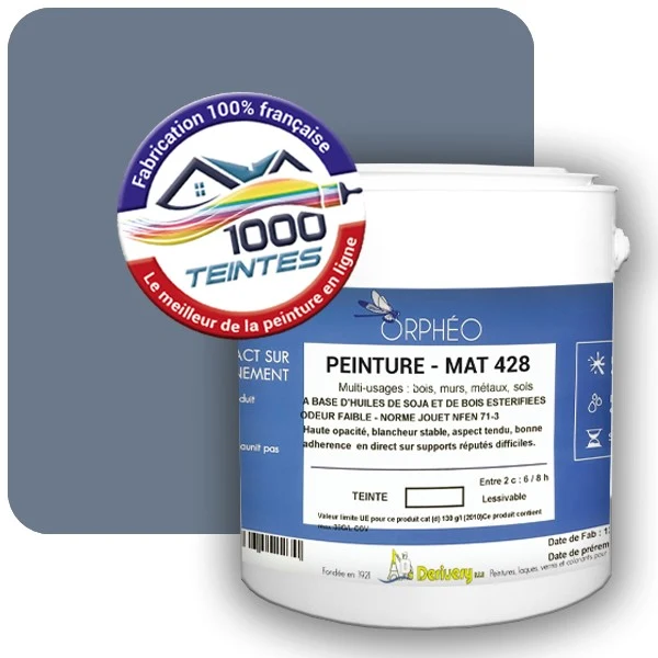 Peinture Anticorrosion Natura Orphéo® Les Bleus (Mille Teintes E14-59) Intérieur/Extérieur MAT