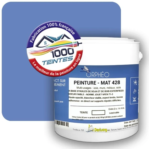 Peinture Anticorrosion Natura Orphéo® Les Bleus (Mille Teintes E14-44) Intérieur/Extérieur MAT