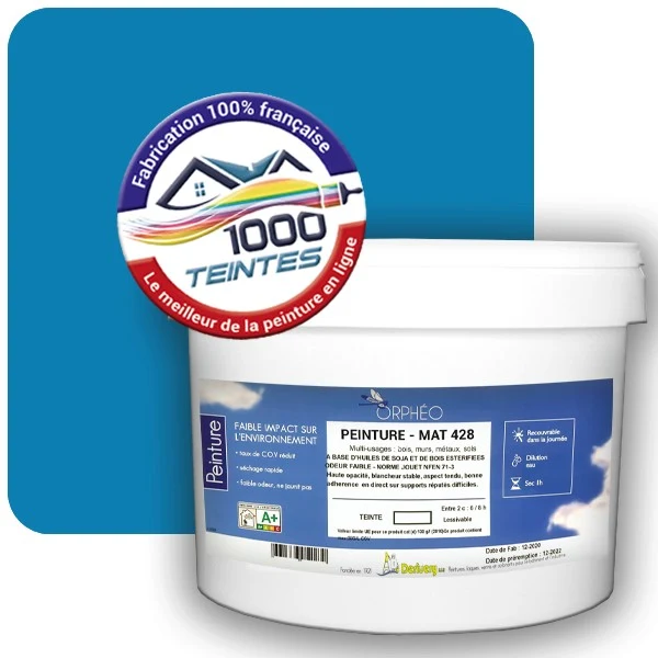 Peinture Anticorrosion Natura Orphéo® Les Bleus (Mille Teintes E14-5) Intérieur/Extérieur MAT