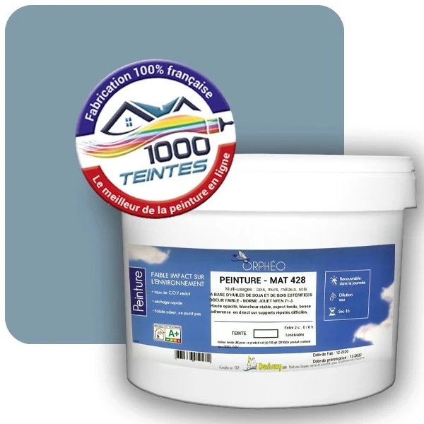 Peinture Anticorrosion Natura Orphéo® Les Bleus (Mille Teintes E13-59) Intérieur/Extérieur MAT